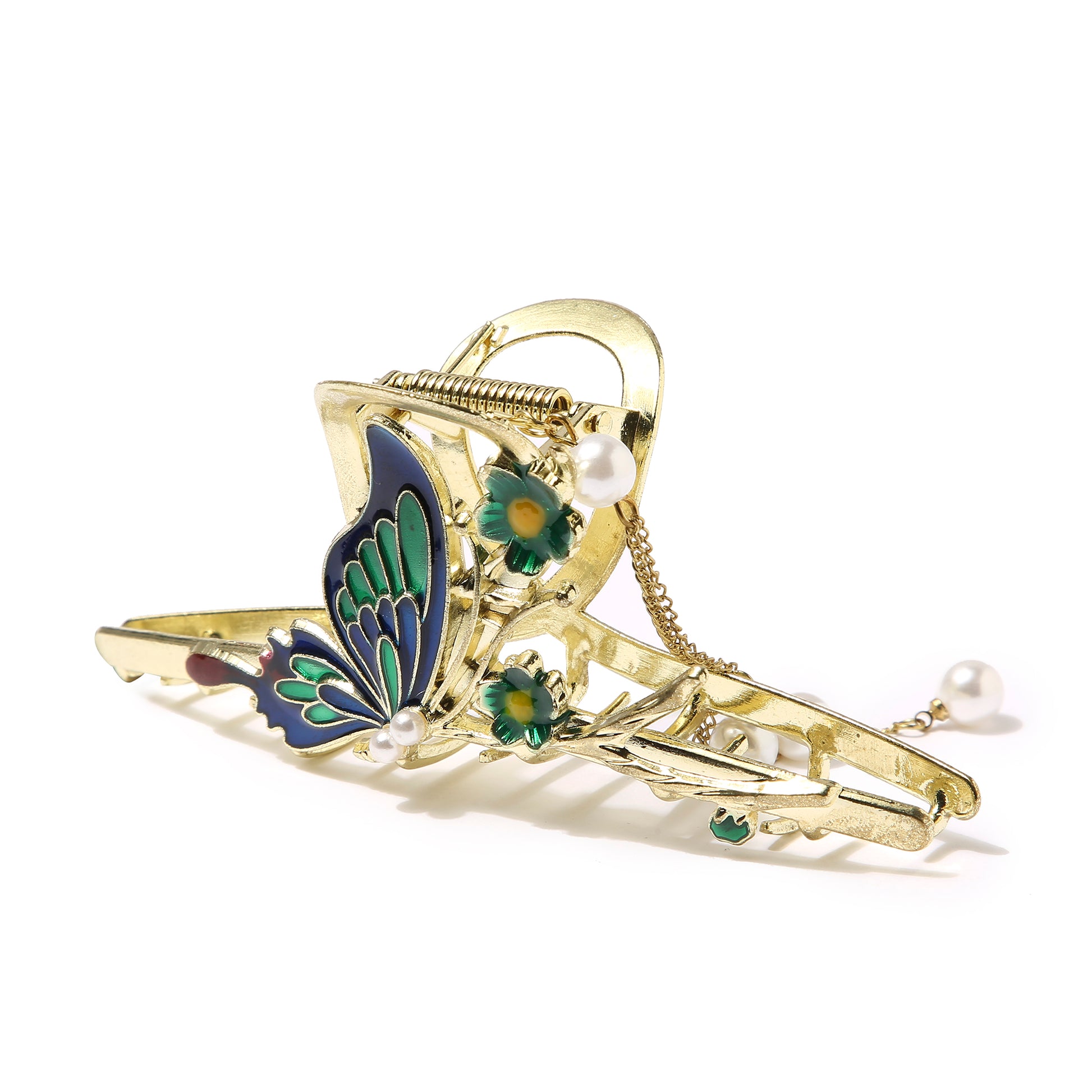 Butterfly Bloom Hair Clip - Blue