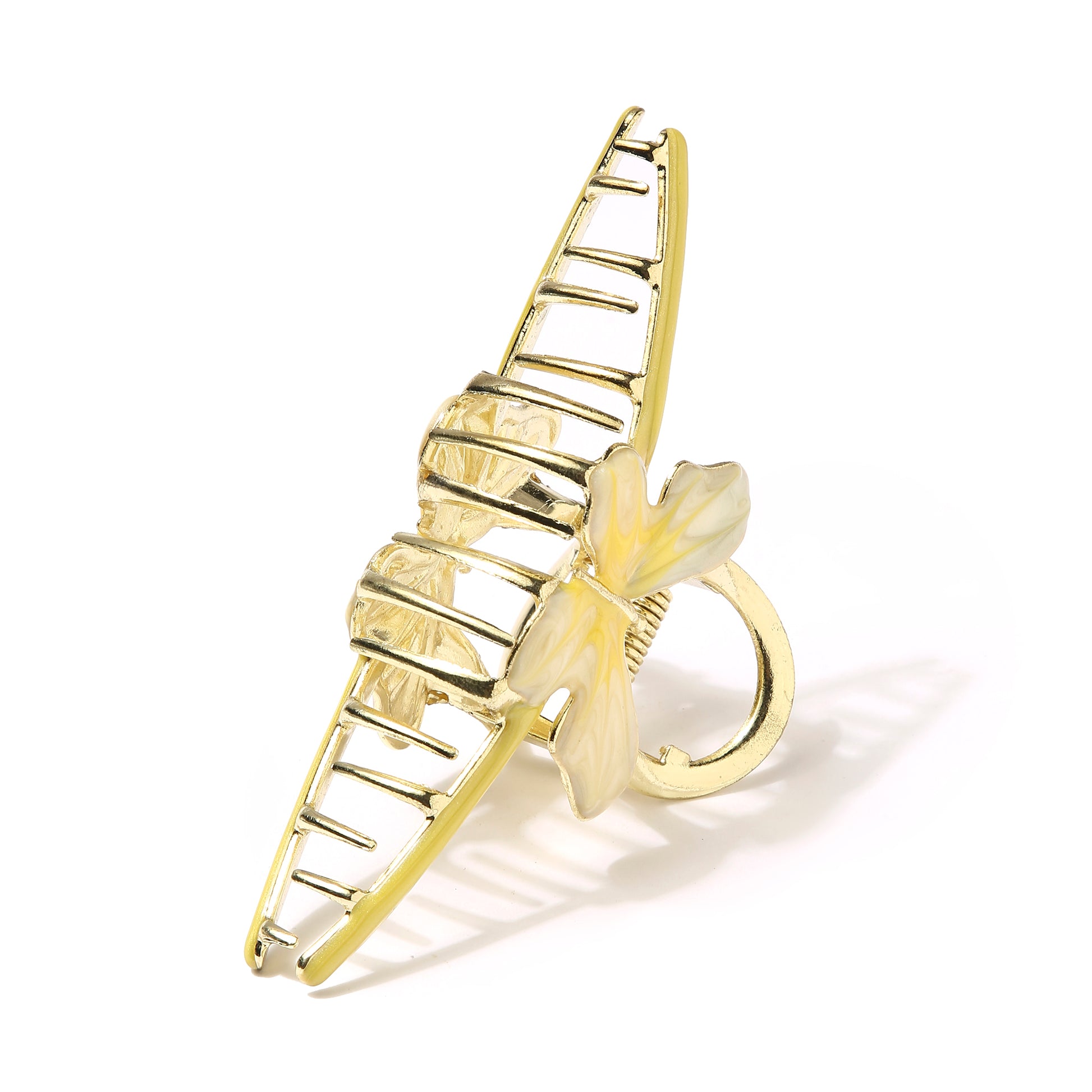Whimsical Butterfly Hair Clip - Yellow