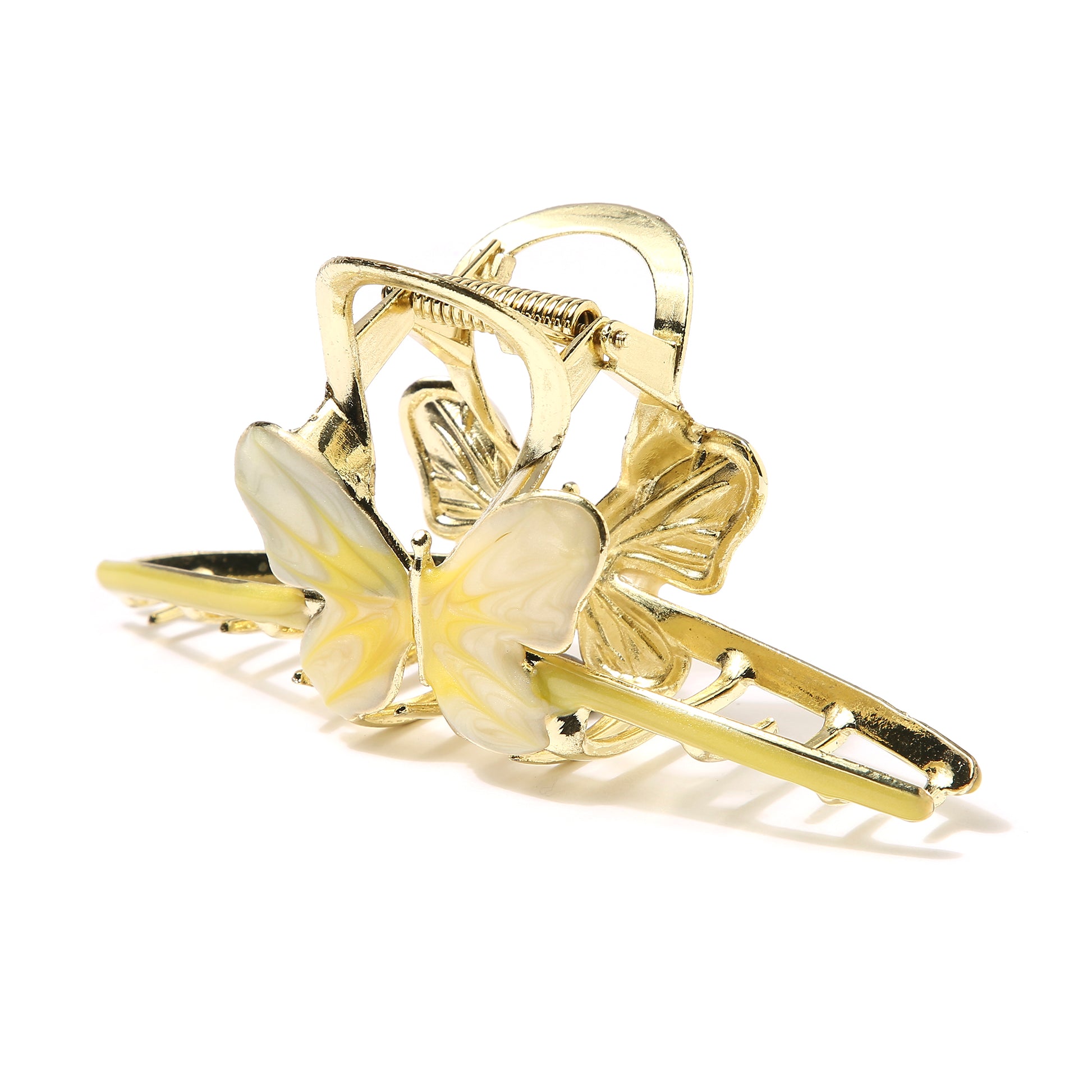 Whimsical Butterfly Hair Clip - Yellow