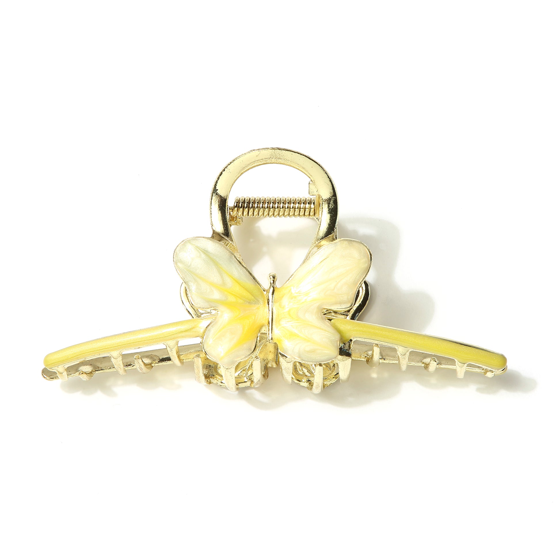 Whimsical Butterfly Hair Clip - Yellow