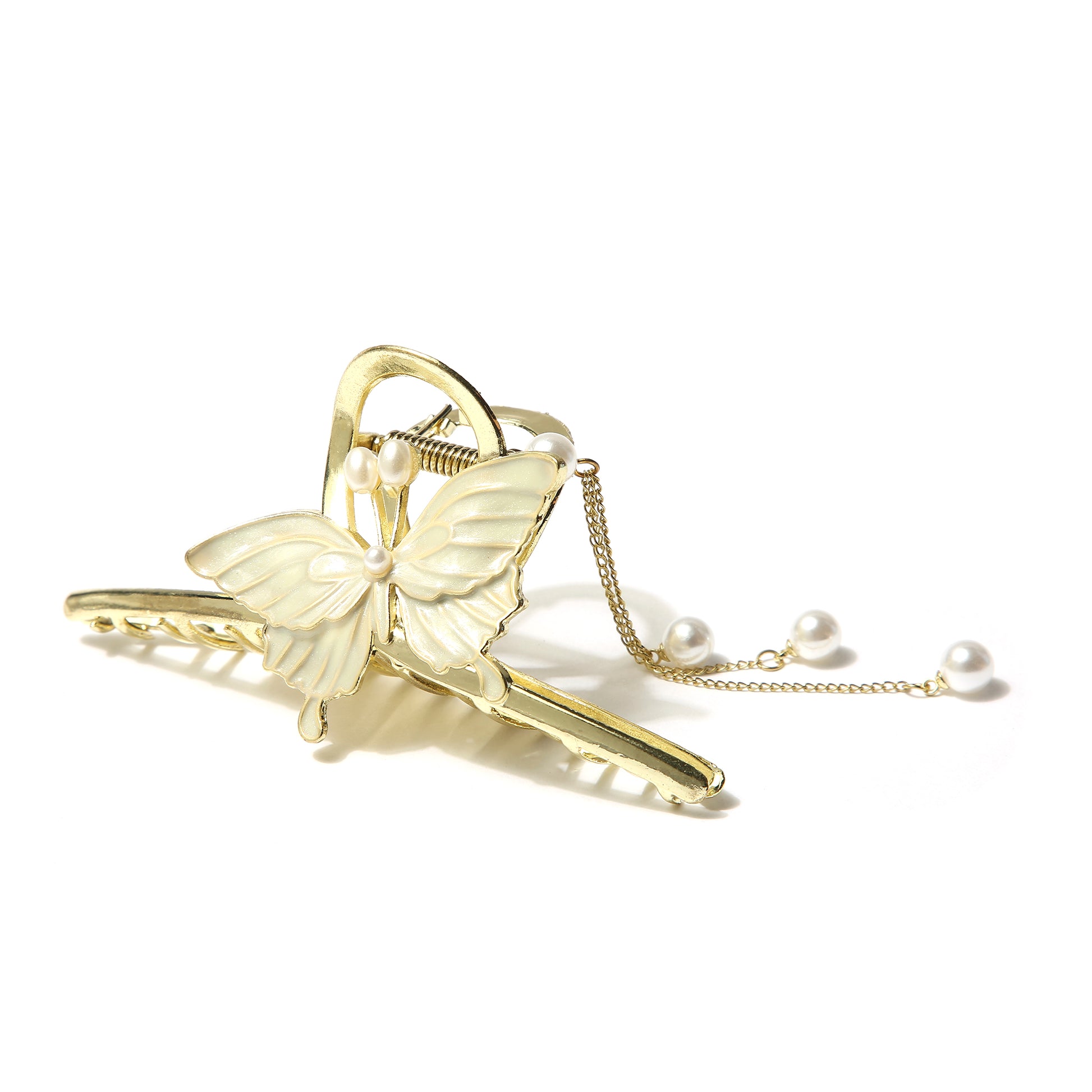 Butterfly Bloom Hair Clip - White