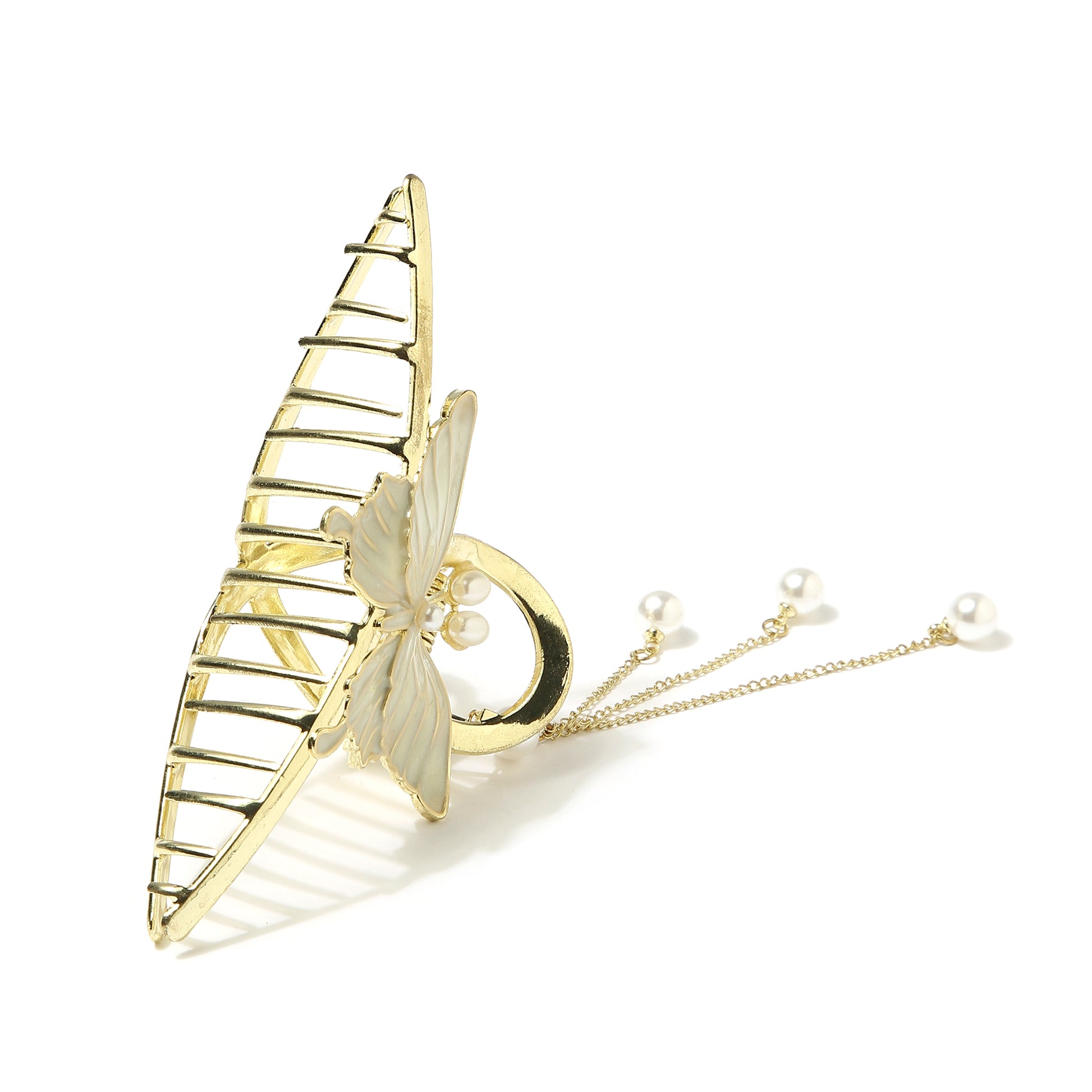Butterfly Bloom Hair Clip - White