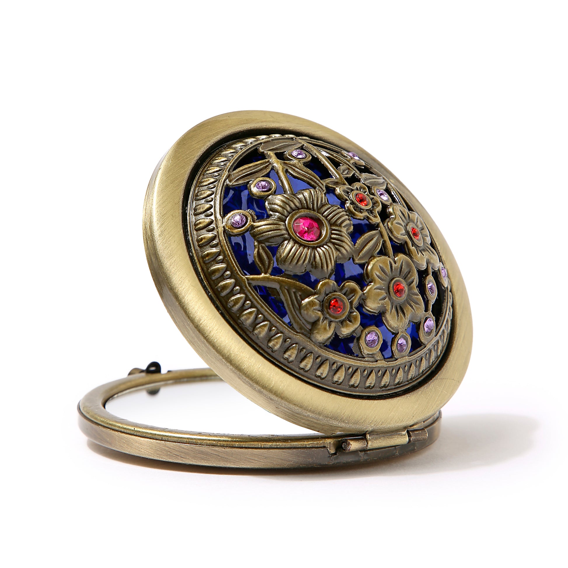 AMULYA's Secret Garden Brass Compact Mirror