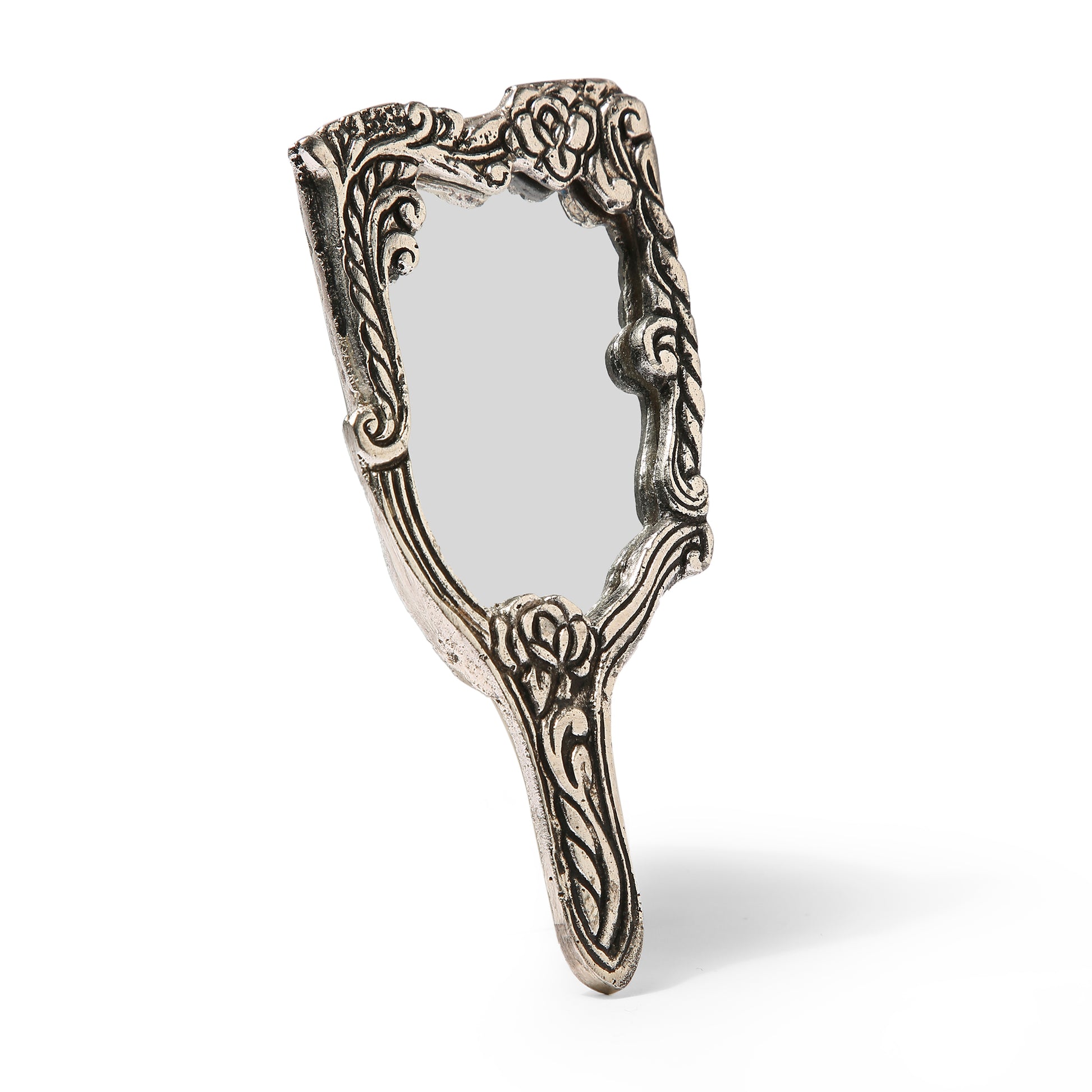 AMULYA’s Victorian Charm Metal Hand Mirror
