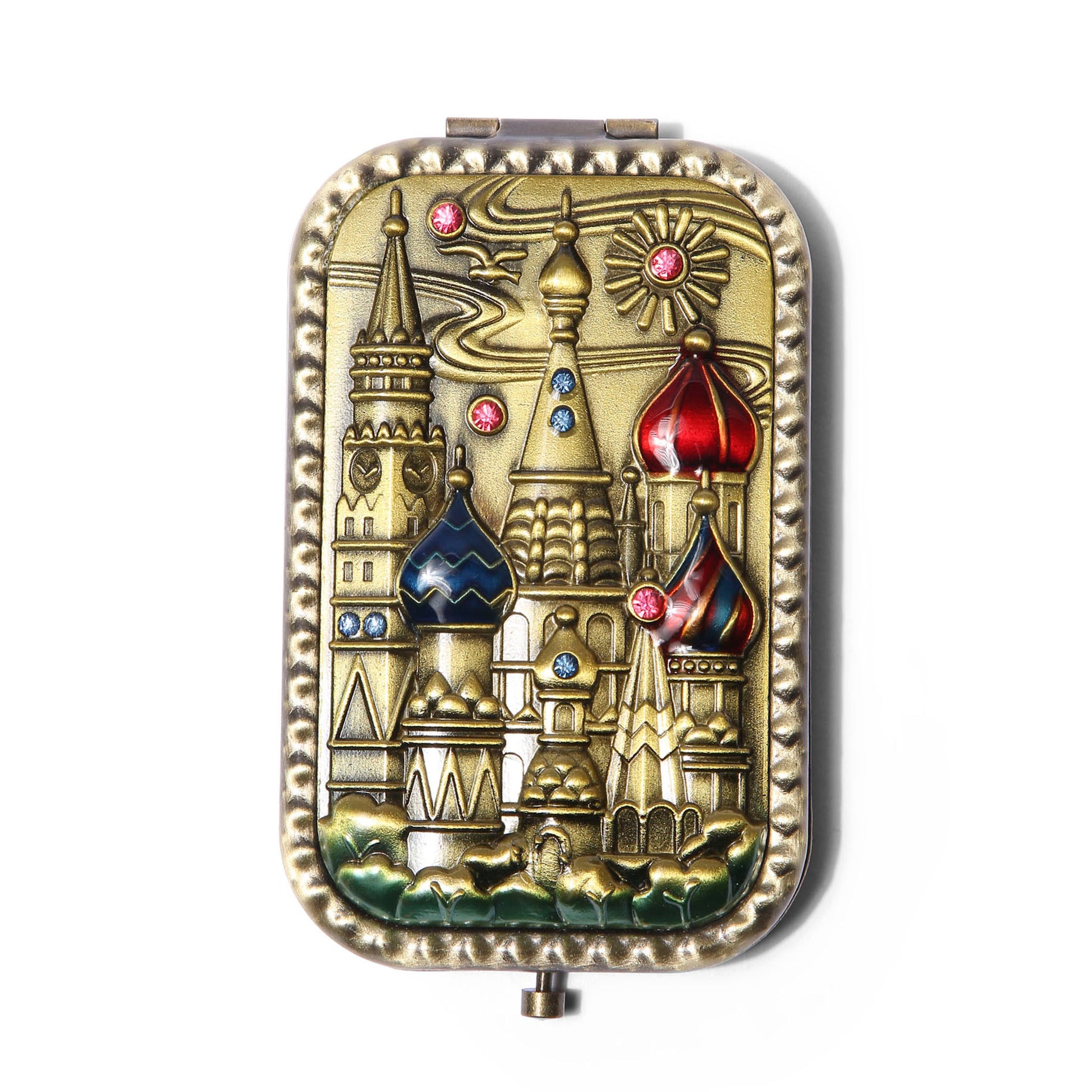 AMULYA’s Sun Castle Brass Compact Mirror