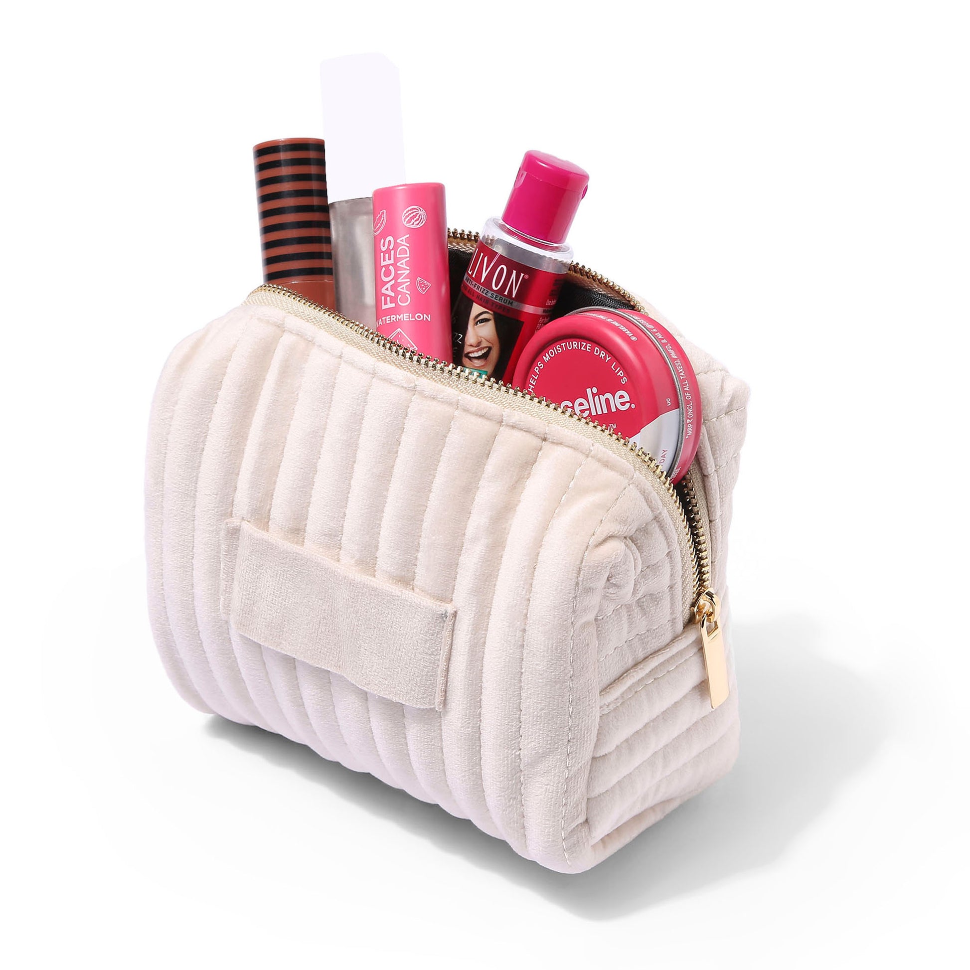 Luxe Velvet Organiser - Cream