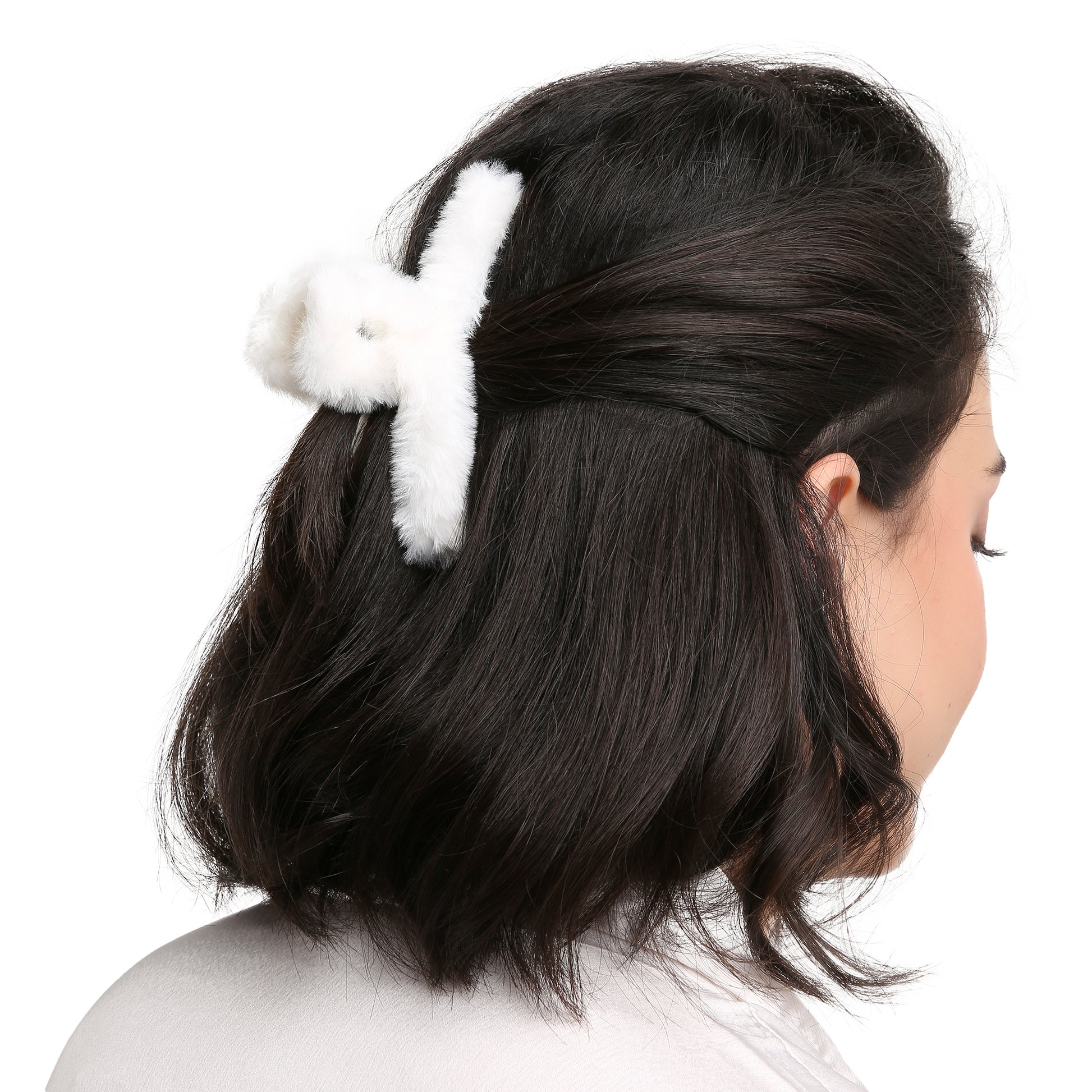 AMULYA’s Fuzzy Elegance - White