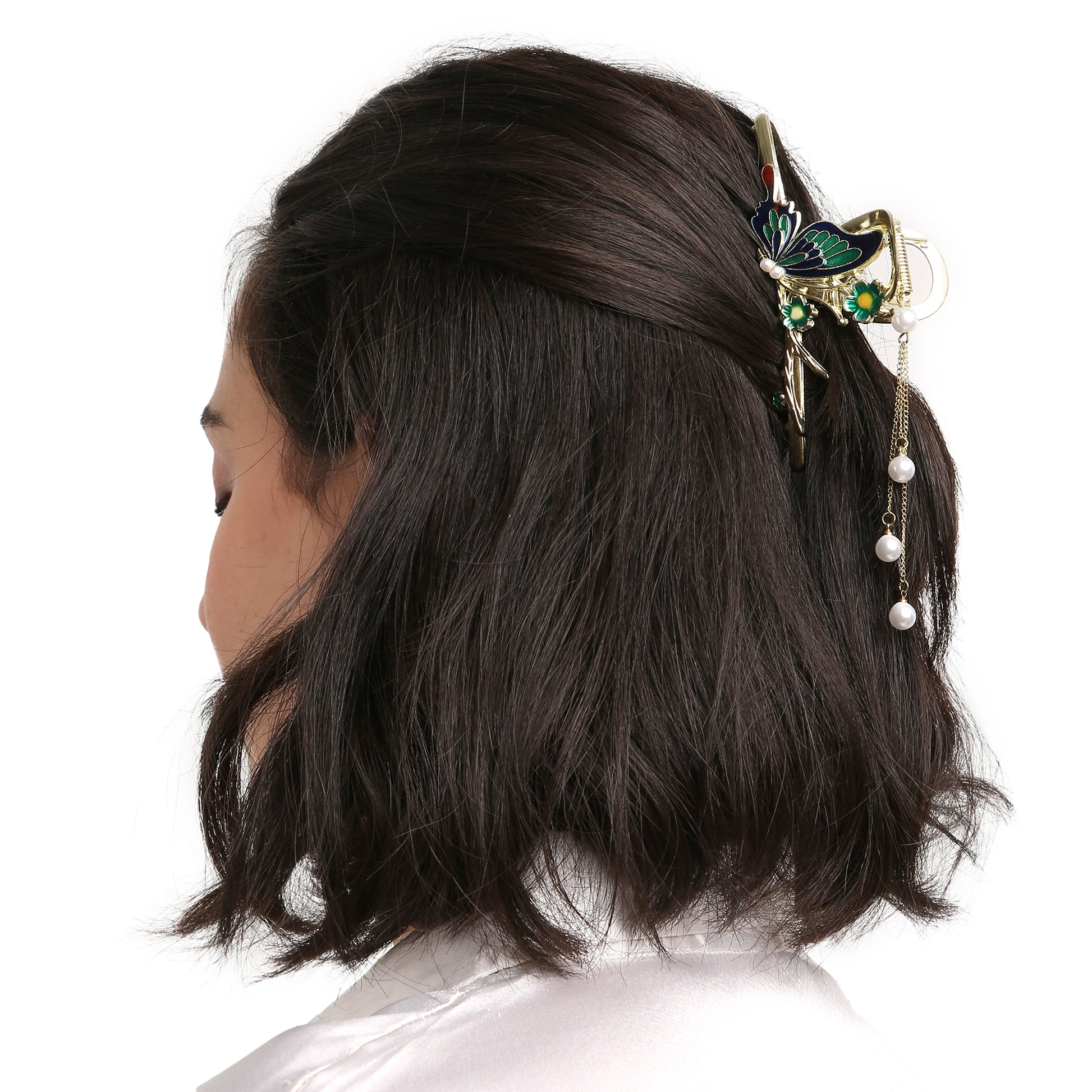 Butterfly Bloom Hair Clip - Blue