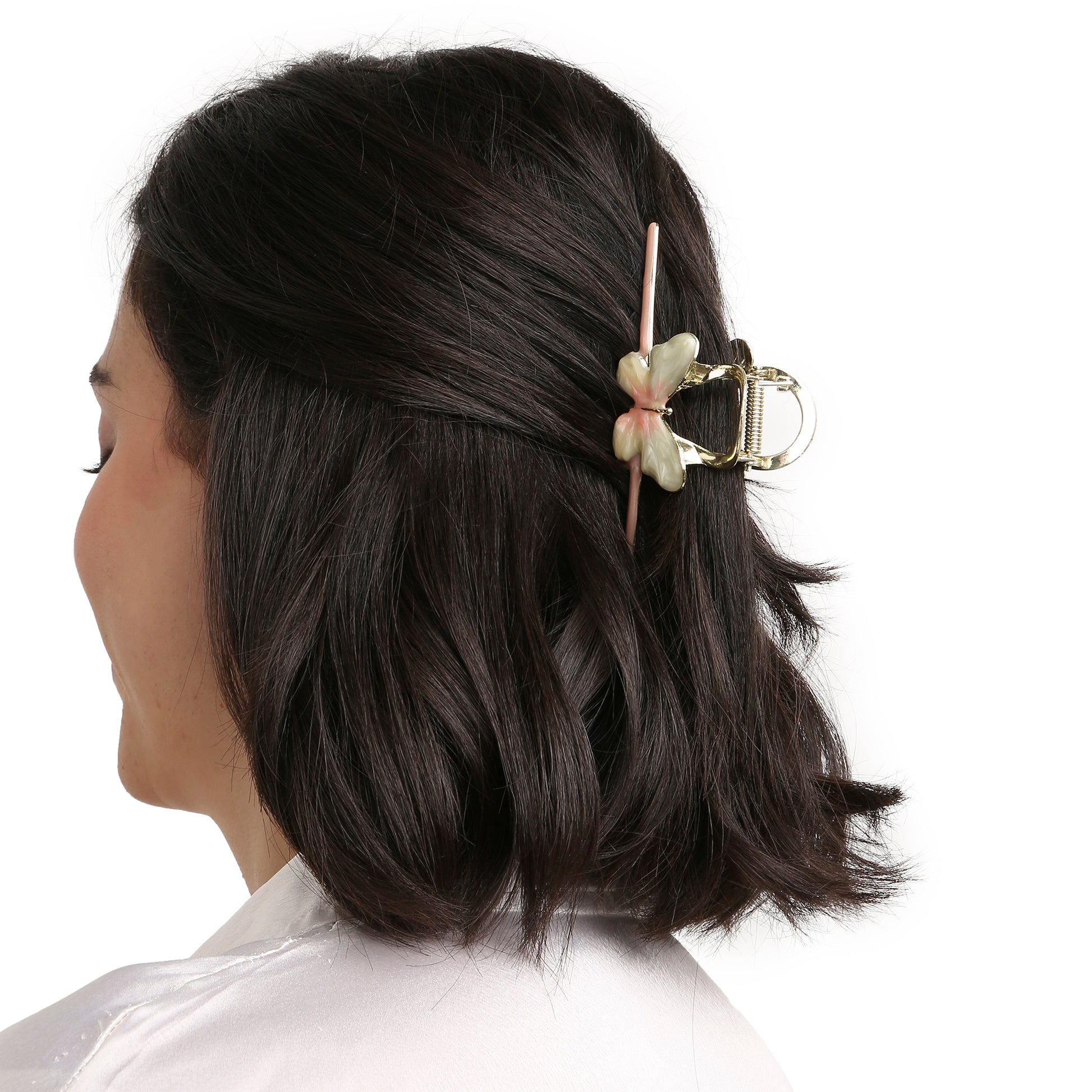 Whimsical Butterfly Hair Clip - Pink