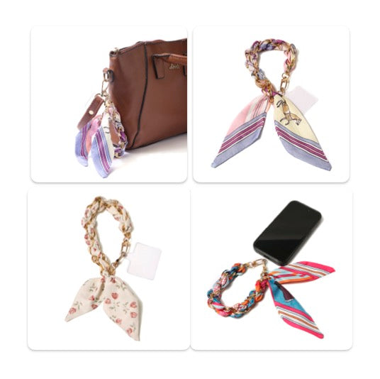 Braided Scarf Bag Charm & Phone Wristlet