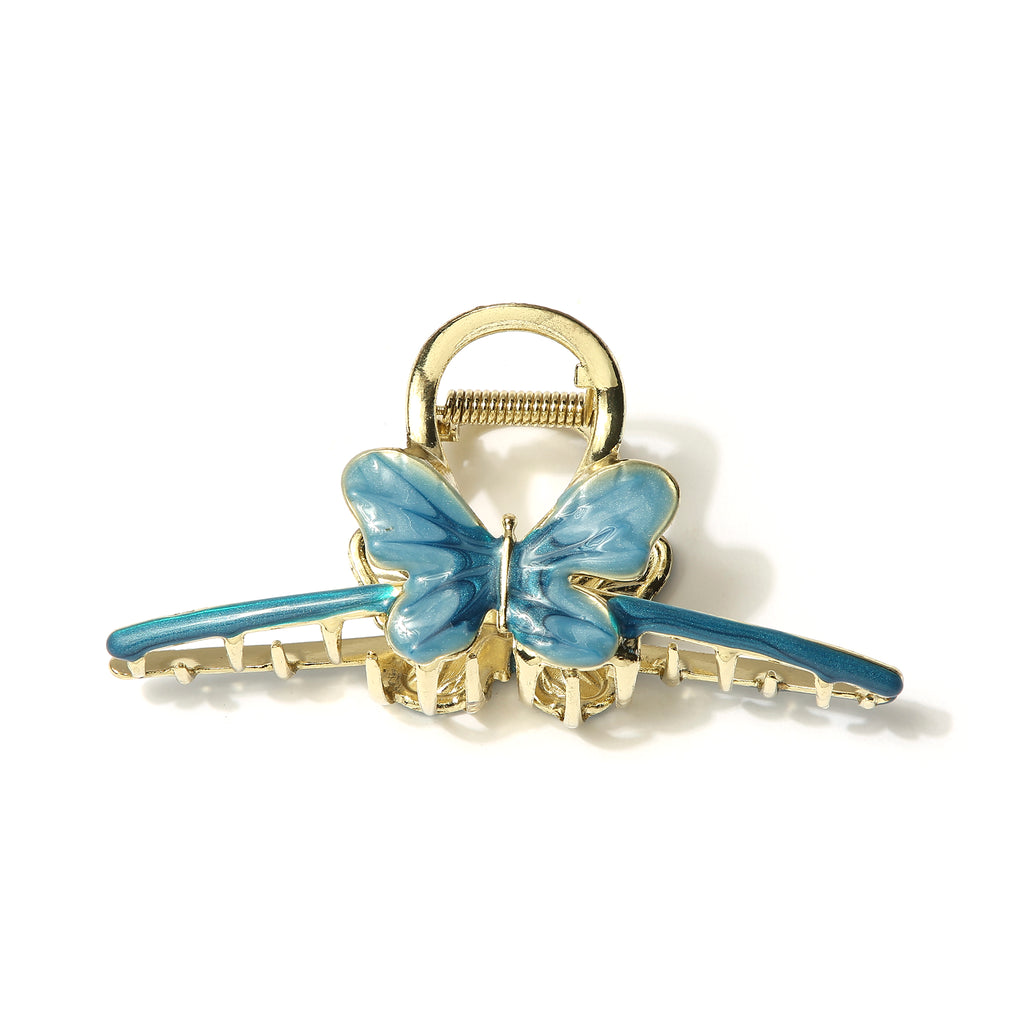 Whimsical Butterfly Hair Clip - Blue