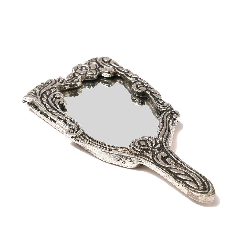 AMULYA’s Victorian Charm Metal Hand Mirror