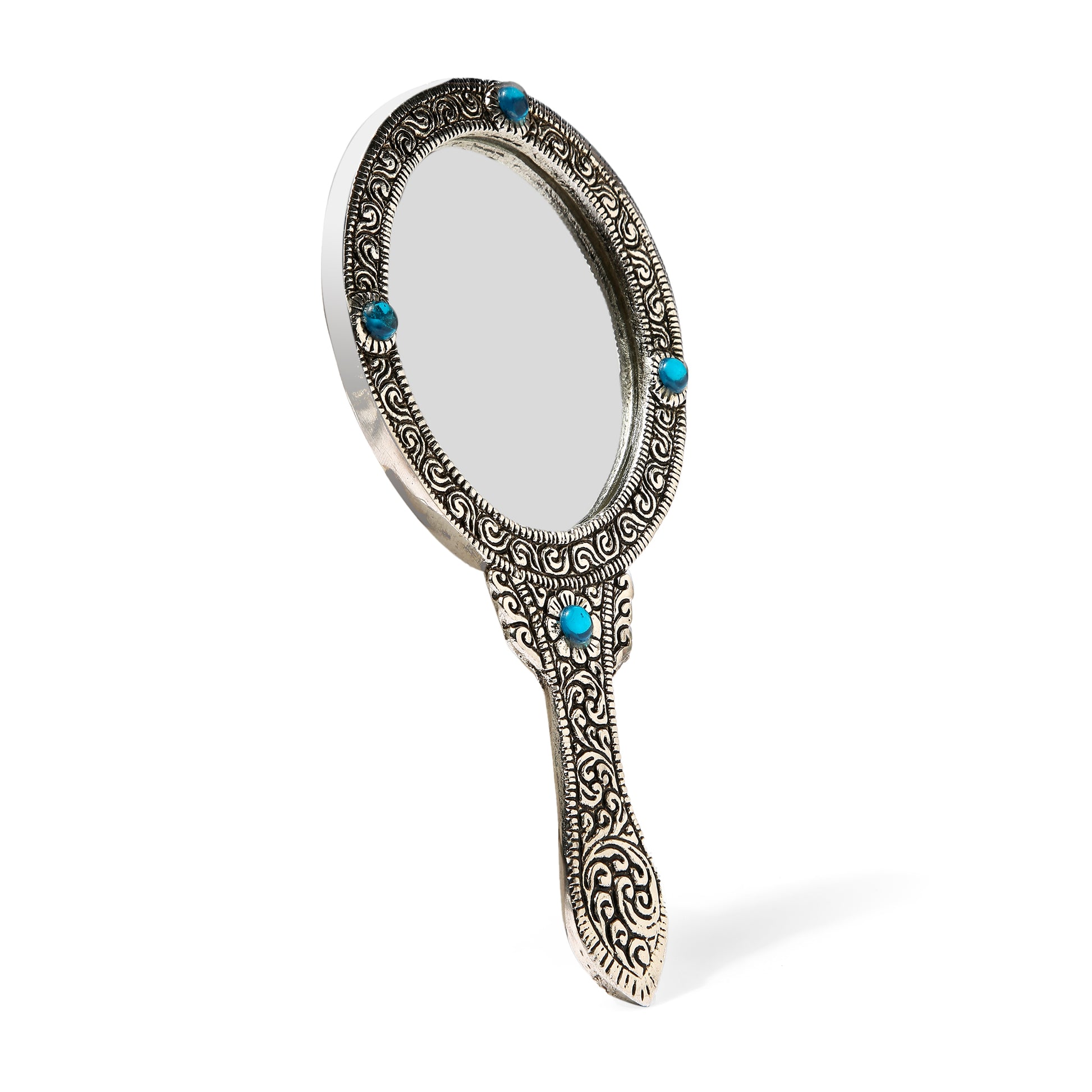 AMULYA’s Victorian Vista Metal Hand Mirror