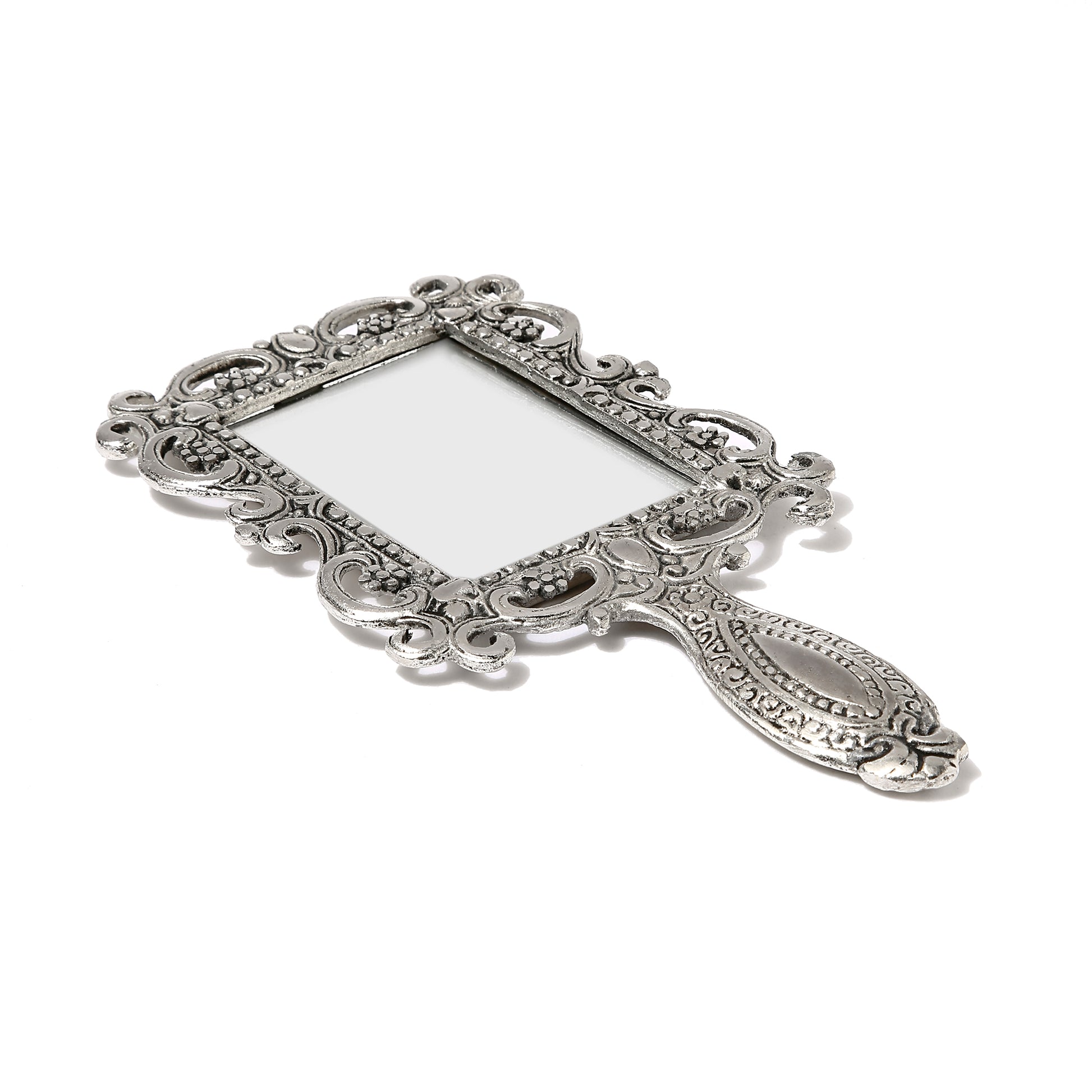 AMULYA’s Regal Reflections Metal Hand Mirror