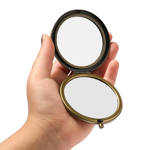 AMULYA’s Floral Charm Brass Compact Mirror