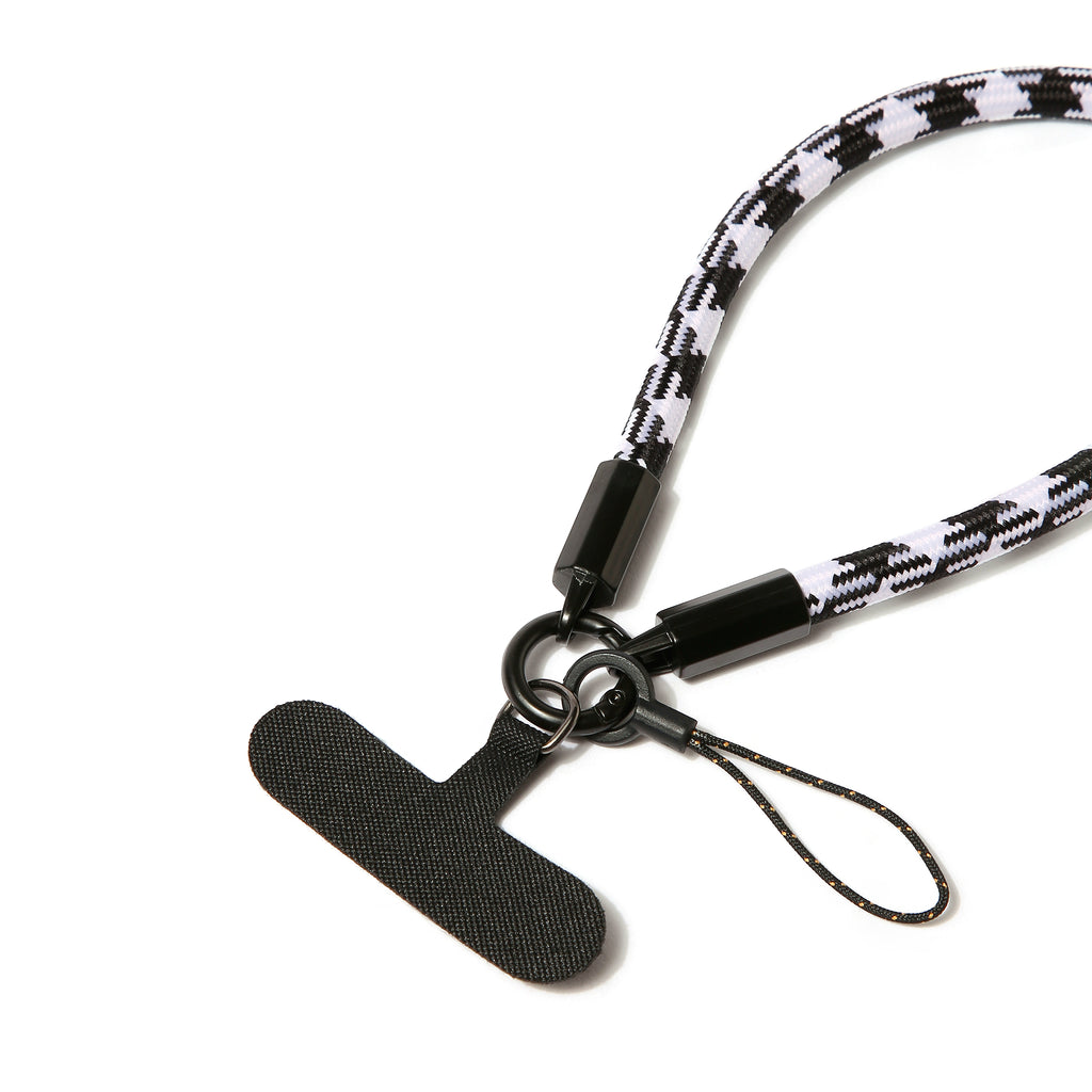 Universal Phone Wrist Lanyard - Black & White