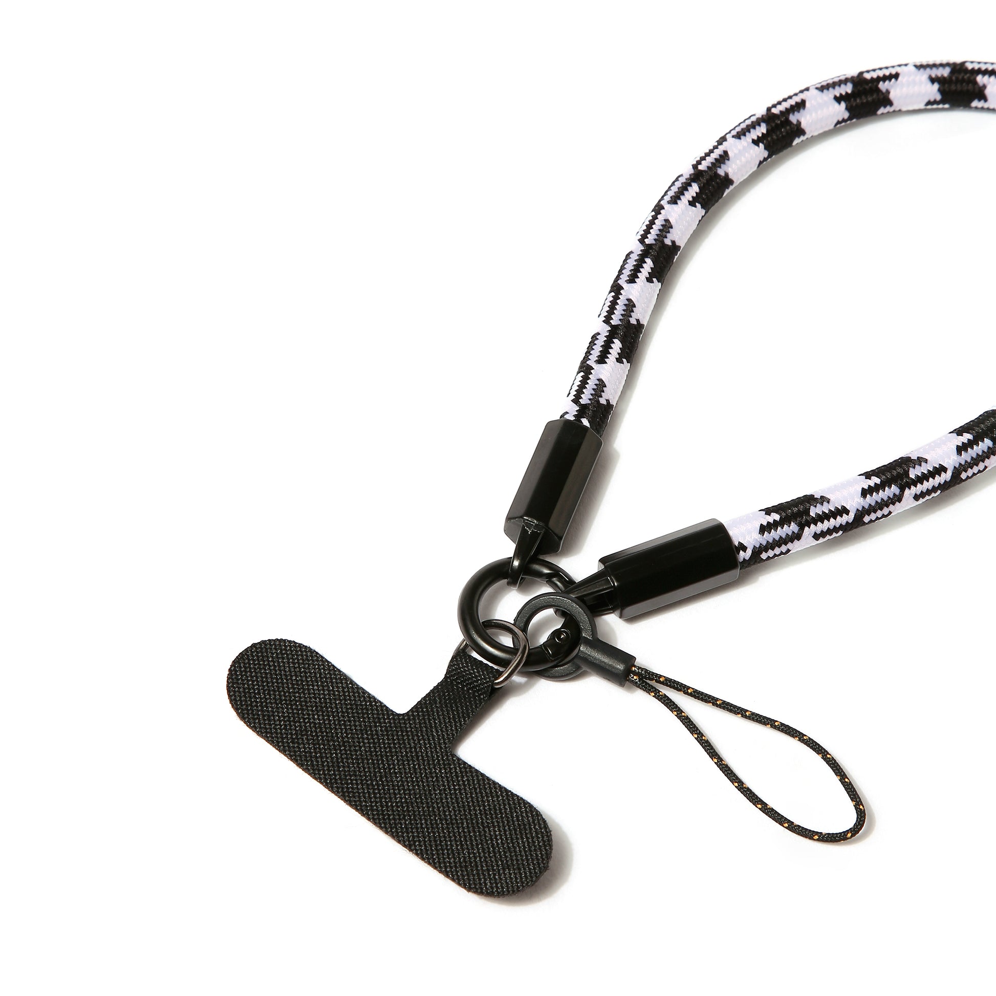 Universal Phone Wrist Lanyard - Black & White