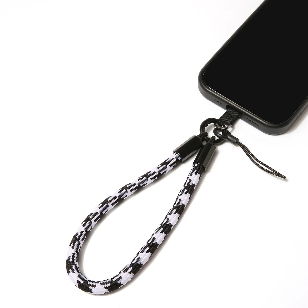 Universal Phone Wrist Lanyard - Black & White