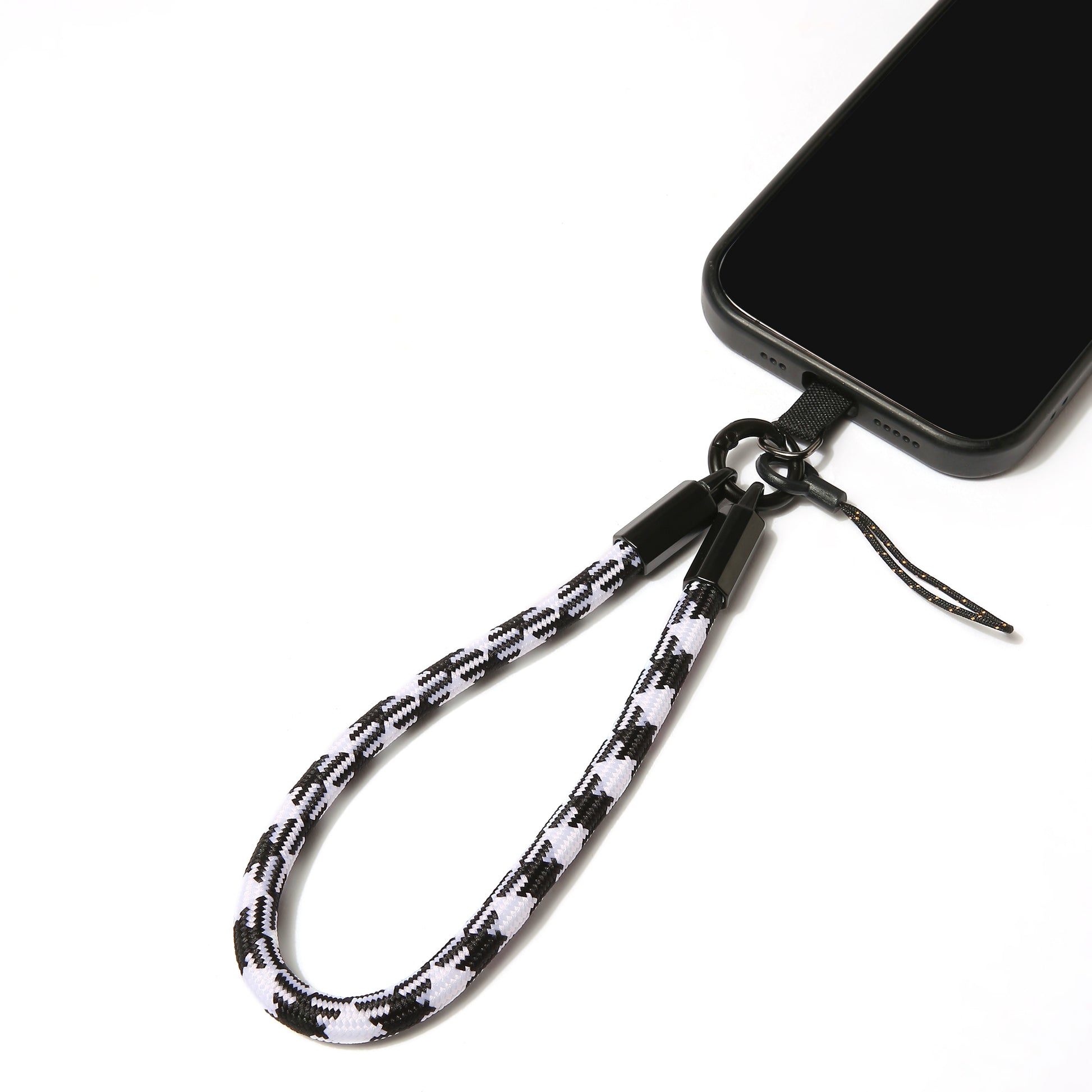 Universal Phone Wrist Lanyard - Black & White