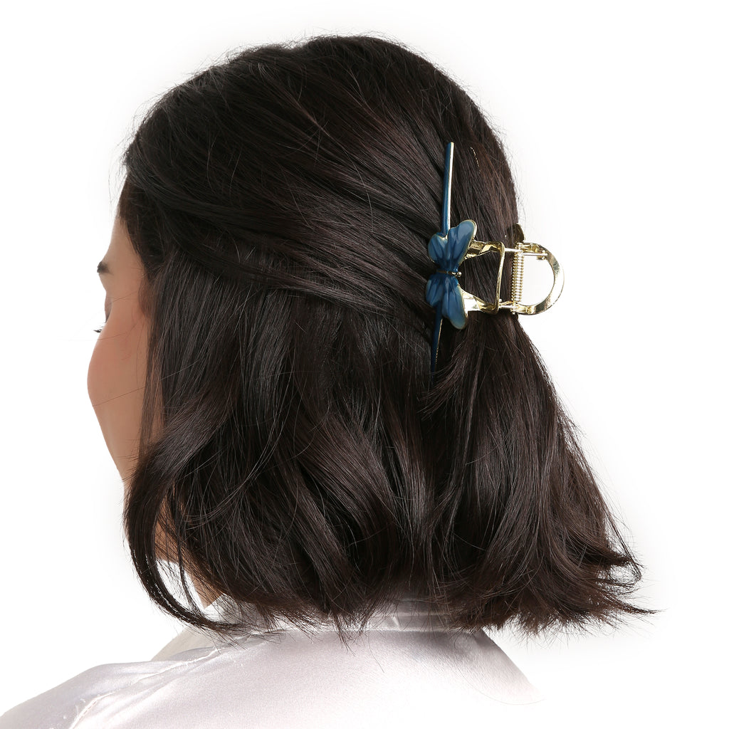 Whimsical Butterfly Hair Clip - Blue