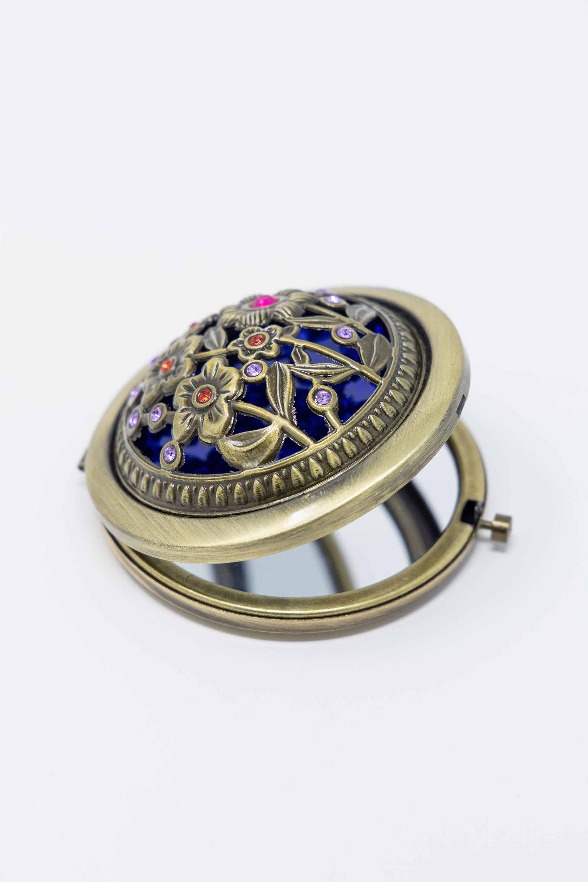AMULYA's Secret Garden Brass Compact Mirror