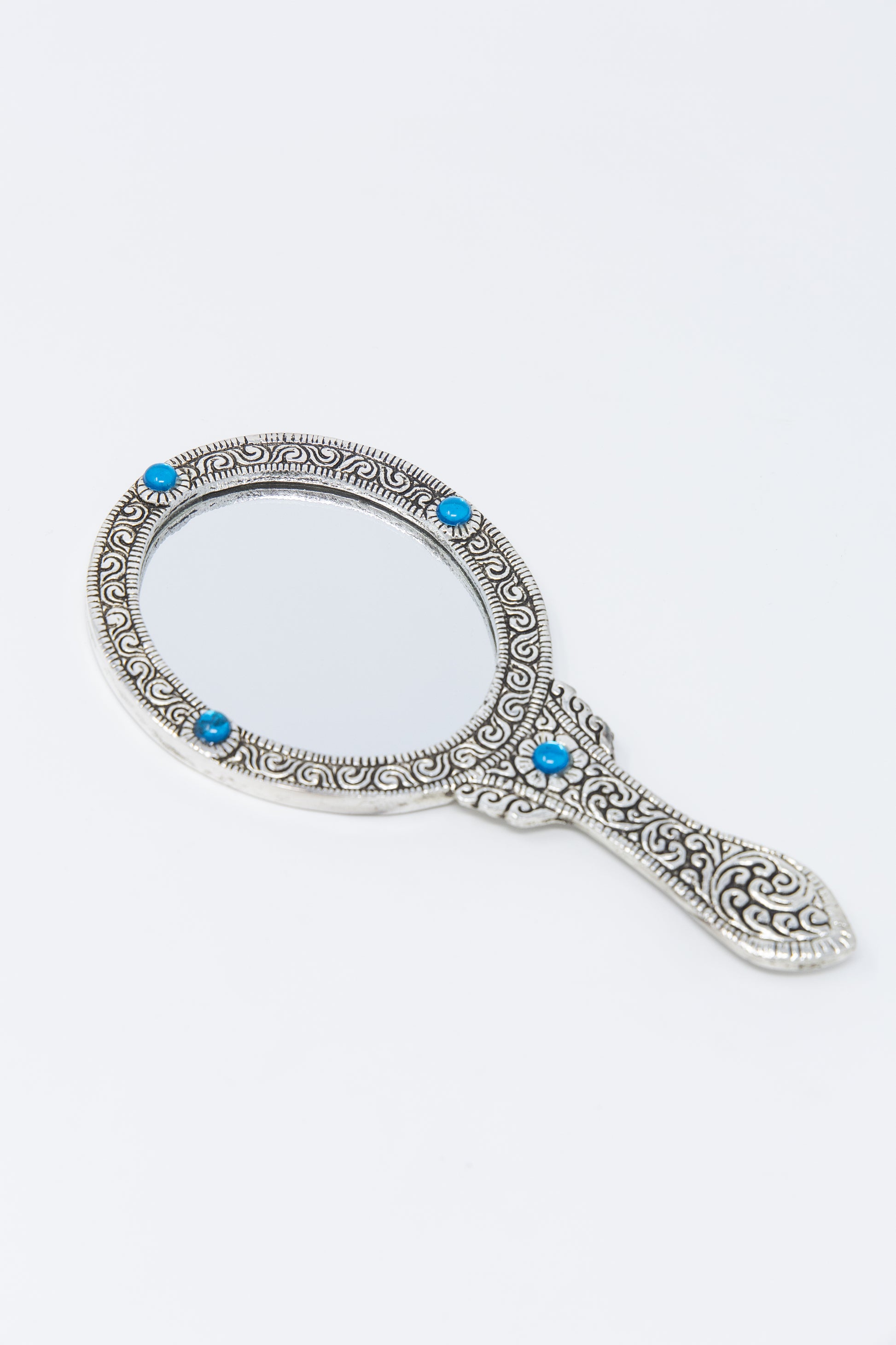 AMULYA’s Victorian Vista Metal Hand Mirror